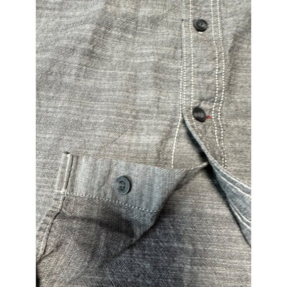 Woolrich Short Sleeve Static Heathered Gray Button Down Shirt Men’s Size XXL - Picture 8 of 9